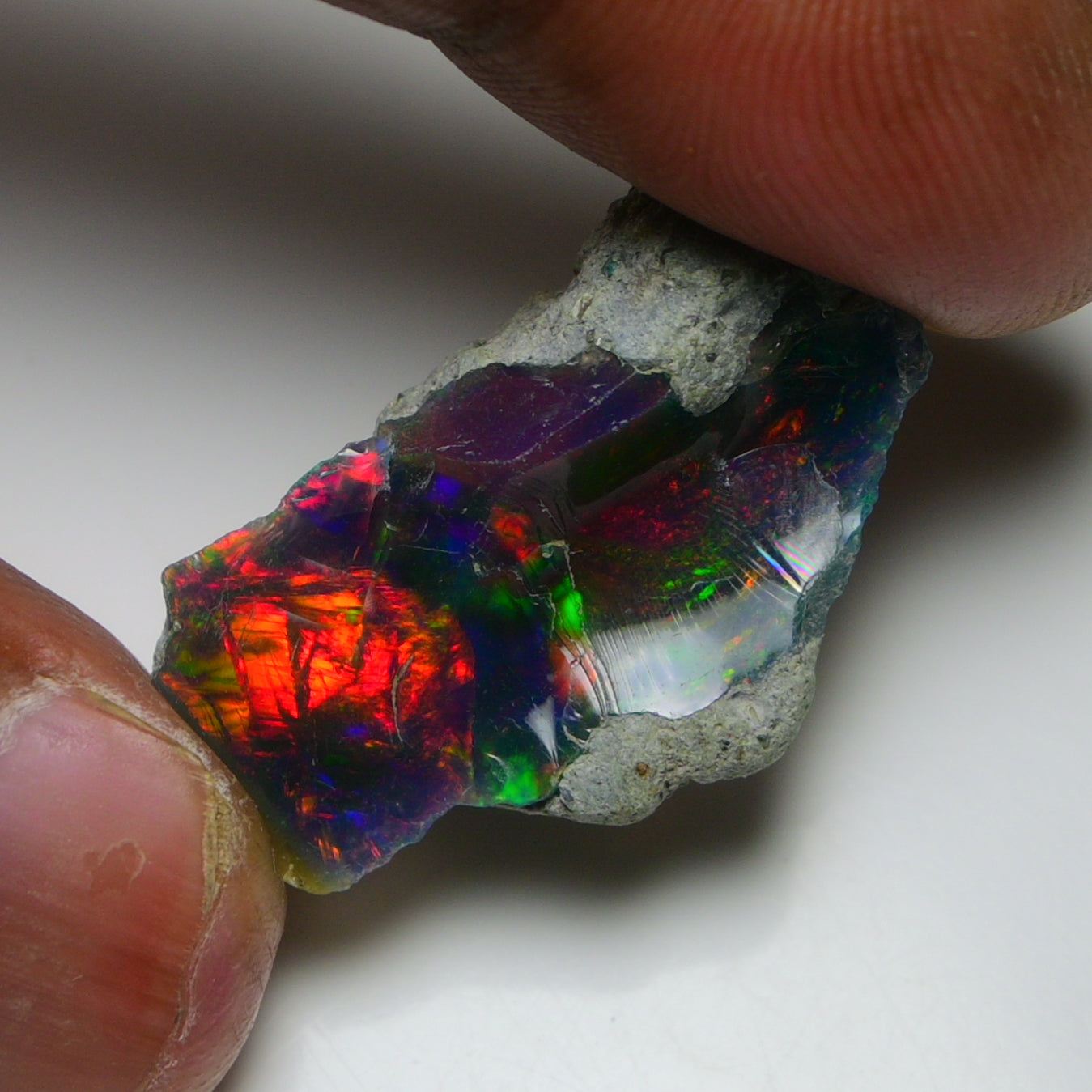 Black Opal 14.50 Carats | Natural Black Ethiopian Opal Rough - Ready for Cutting & Jewelry!