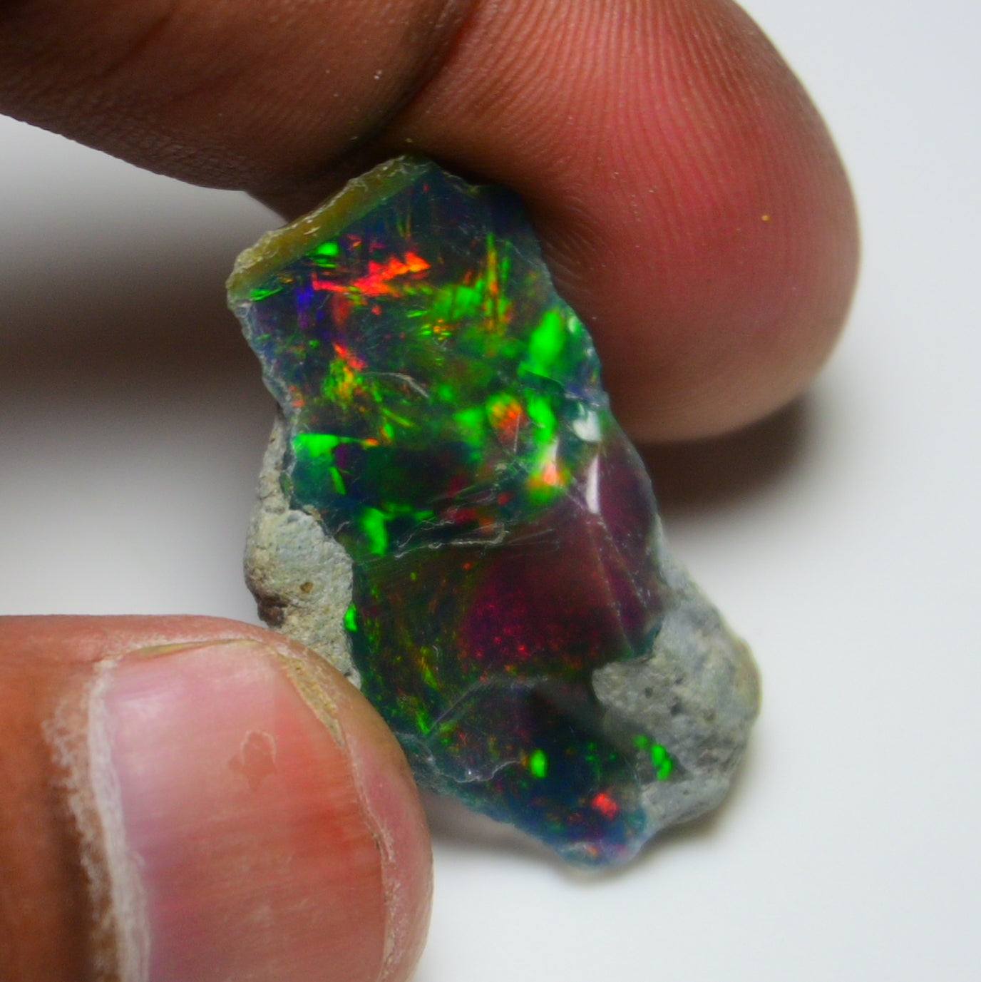Black Opal 14.50 Carats | Natural Black Ethiopian Opal Rough - Ready for Cutting & Jewelry!