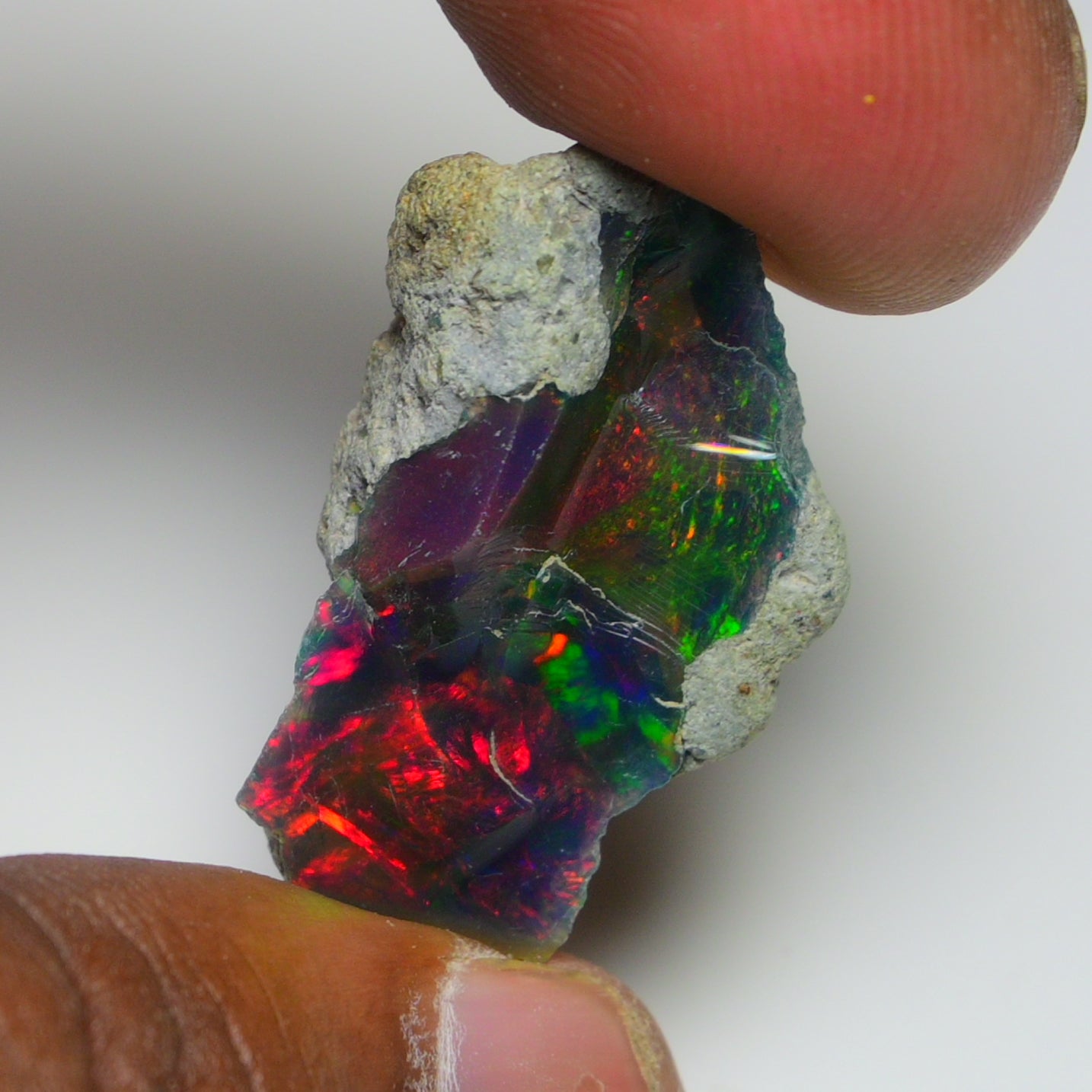 Black Opal 14.50 Carats | Natural Black Ethiopian Opal Rough - Ready for Cutting & Jewelry!