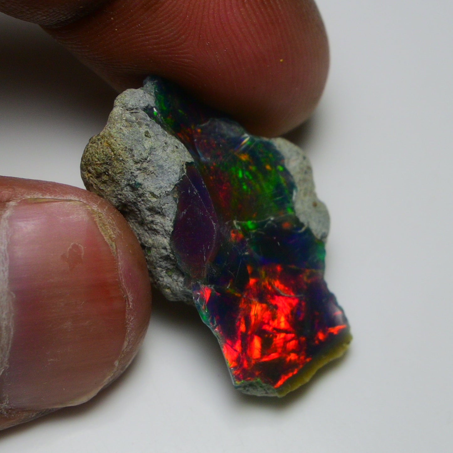 Black Opal 14.50 Carats | Natural Black Ethiopian Opal Rough - Ready for Cutting & Jewelry!
