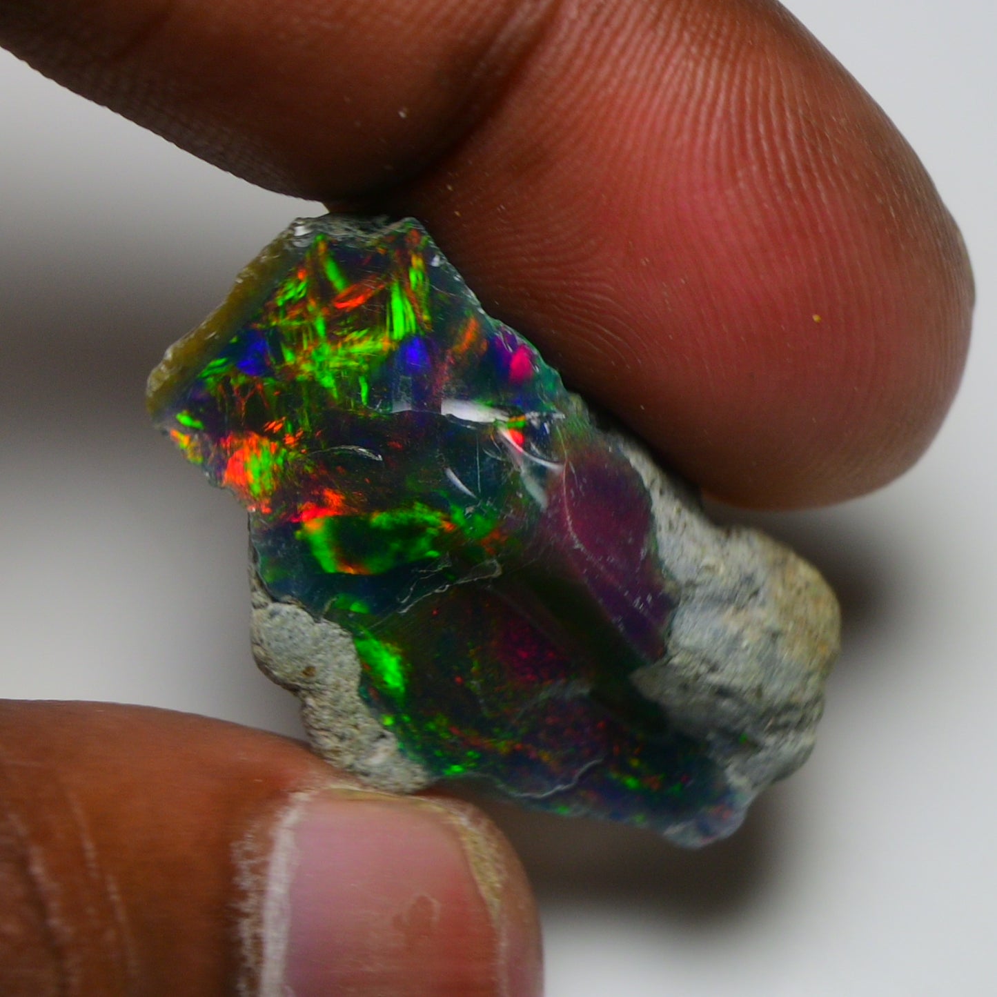 Black Opal 14.50 Carats | Natural Black Ethiopian Opal Rough - Ready for Cutting & Jewelry!