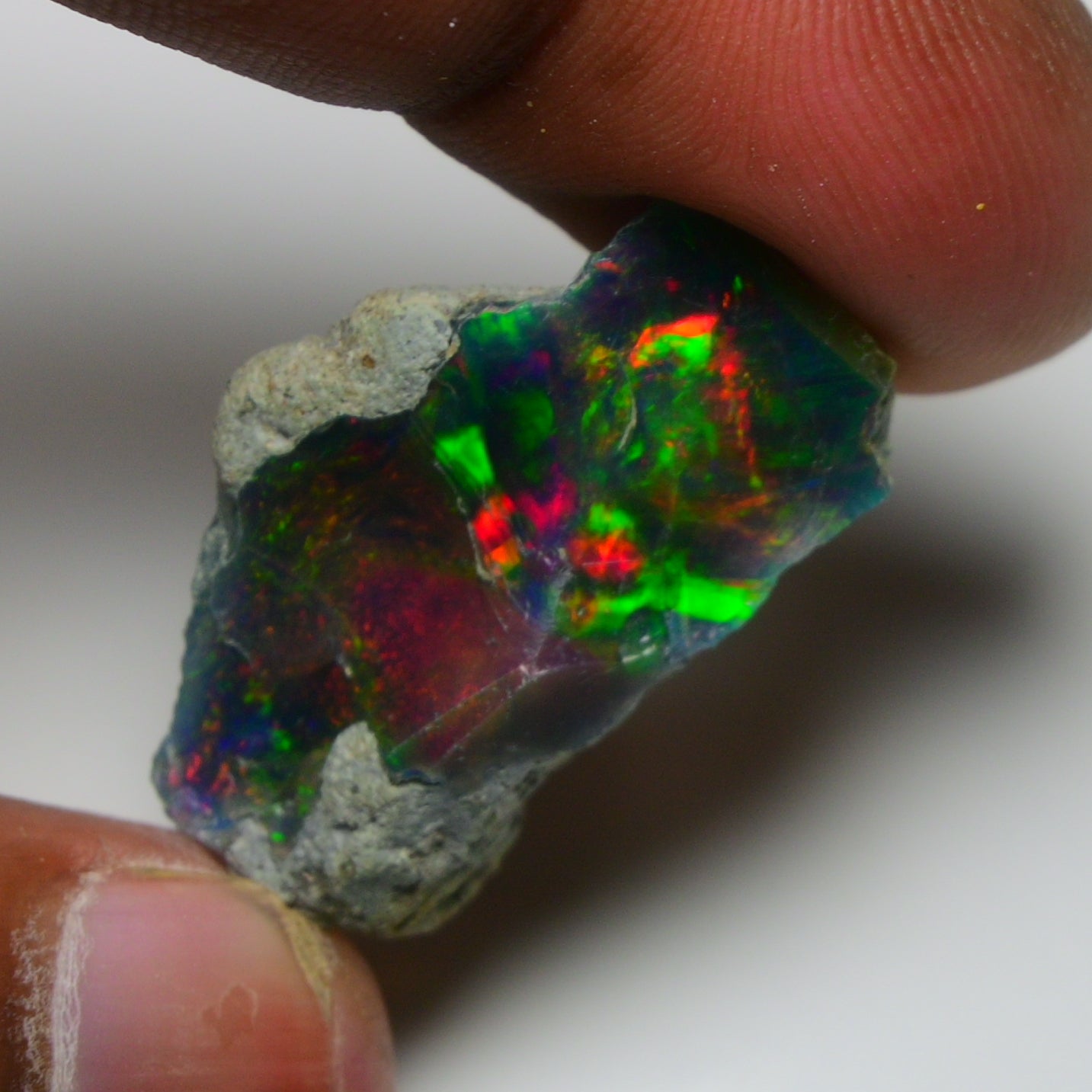 Black Opal 14.50 Carats | Natural Black Ethiopian Opal Rough - Ready for Cutting & Jewelry!