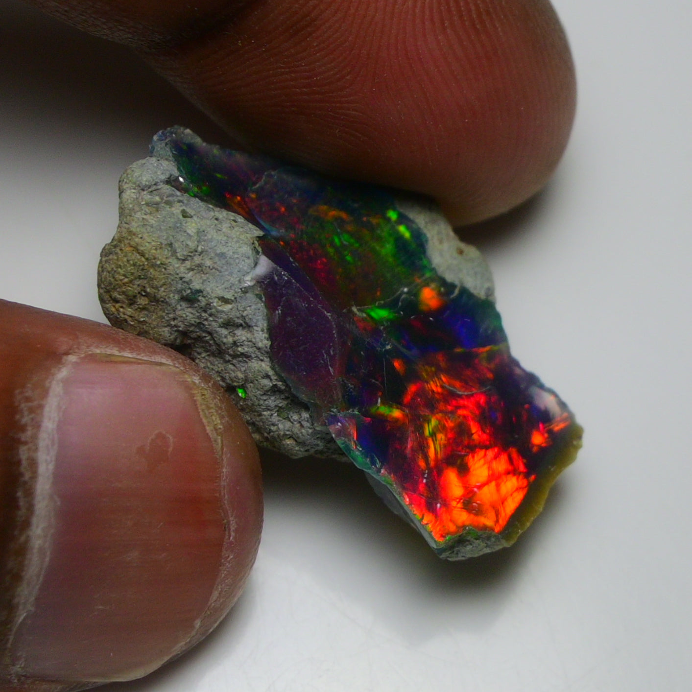 Black Opal 14.50 Carats | Natural Black Ethiopian Opal Rough - Ready for Cutting & Jewelry!