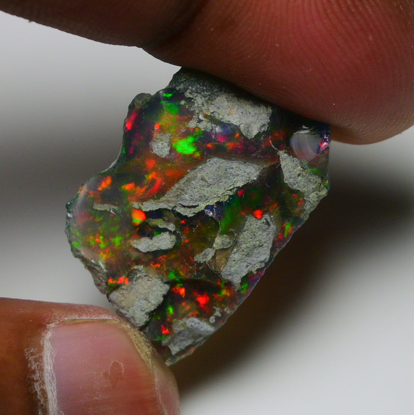 Black Opal 15.55 Carats | Natural Black Ethiopian Opal Rough - Ready for Cutting & Jewelry!