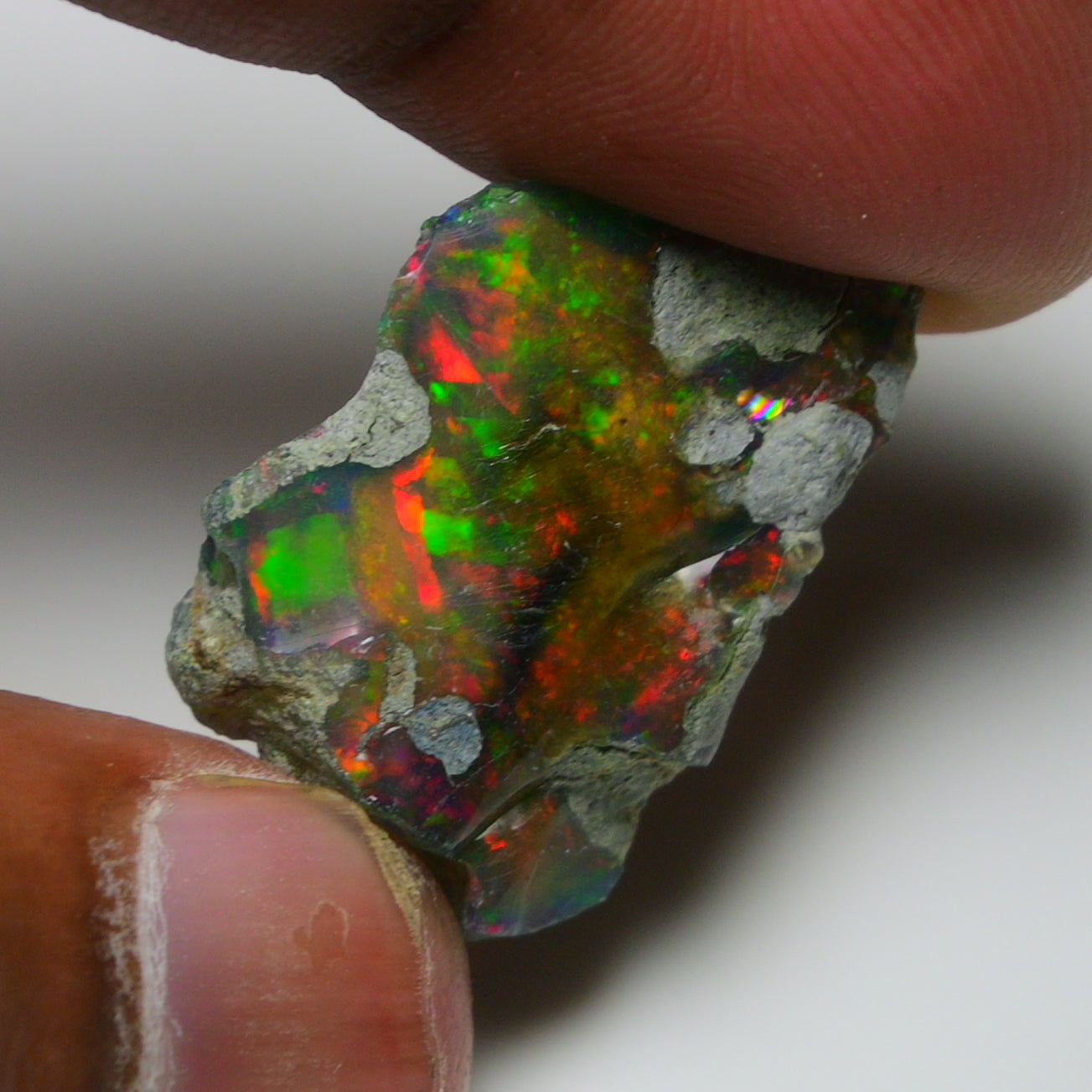 Black Opal 15.55 Carats | Natural Black Ethiopian Opal Rough - Ready for Cutting & Jewelry!