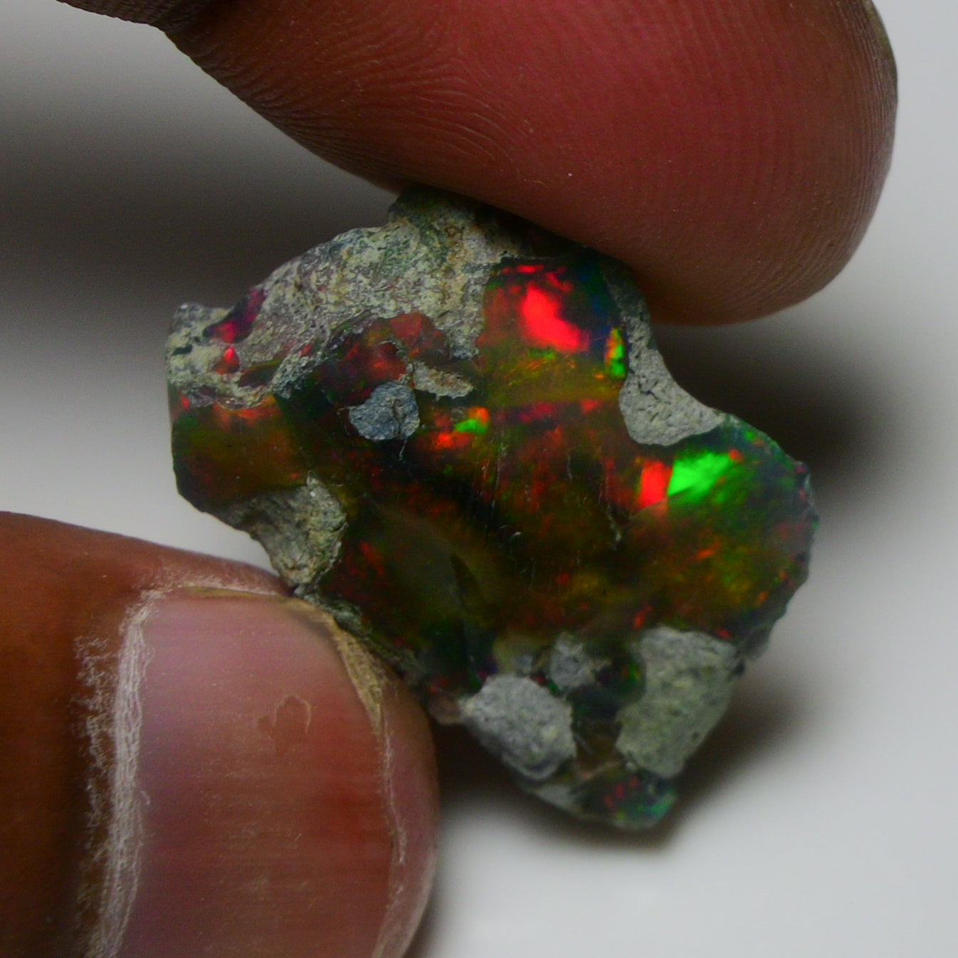 Black Opal 15.55 Carats | Natural Black Ethiopian Opal Rough - Ready for Cutting & Jewelry!