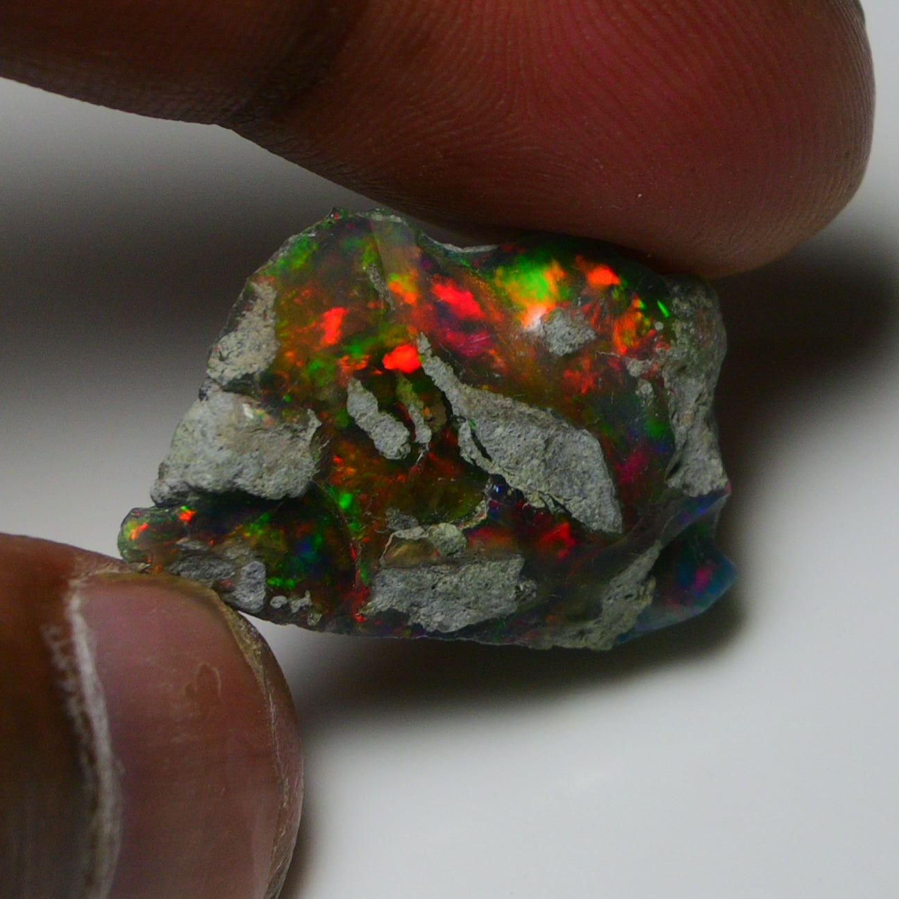 Black Opal 15.55 Carats | Natural Black Ethiopian Opal Rough - Ready for Cutting & Jewelry!