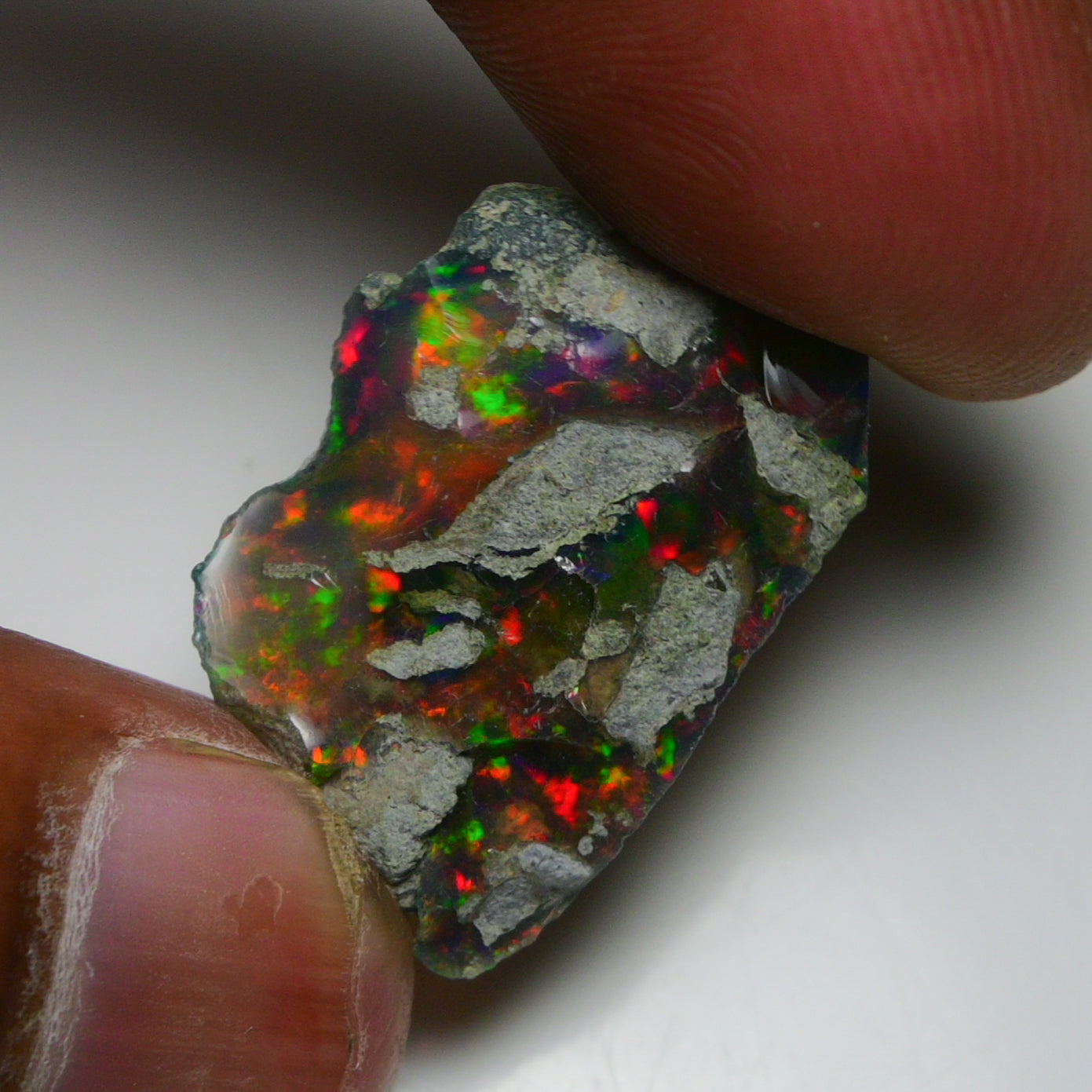 Black Opal 15.55 Carats | Natural Black Ethiopian Opal Rough - Ready for Cutting & Jewelry!