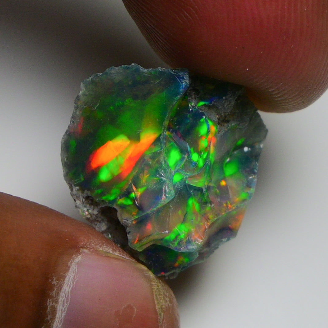 Black Opal 10.50 Carats | Natural Black Ethiopian Opal Rough - Ready for Cutting & Jewelry!