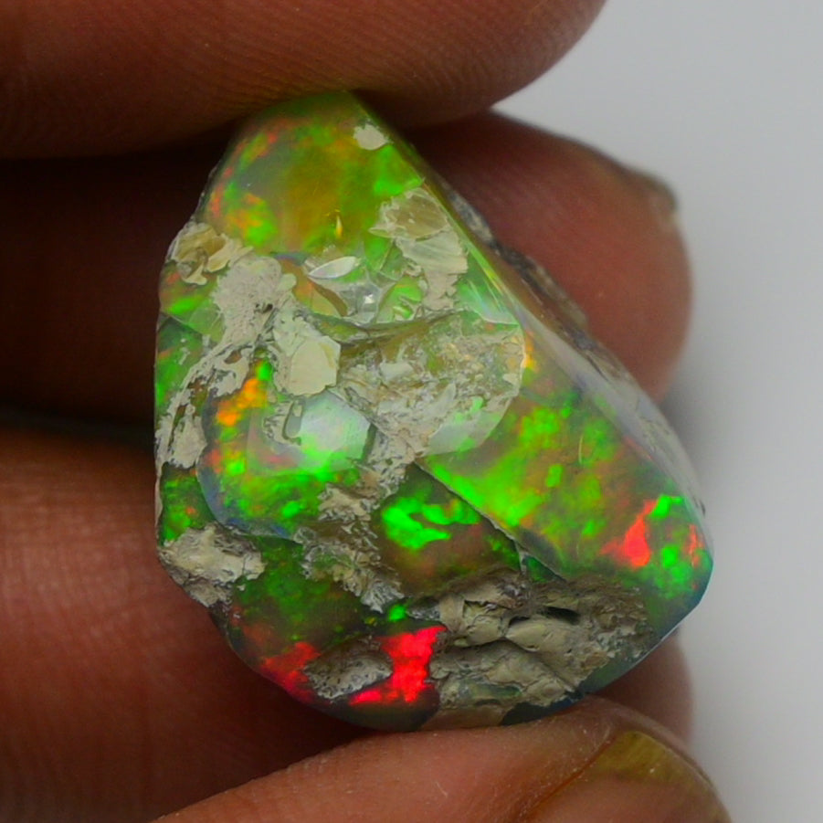 Black Opal Weight: 20.00 Carats | Natural Black Ethiopian Opal Rough - Ready for Cutting & Jewelry