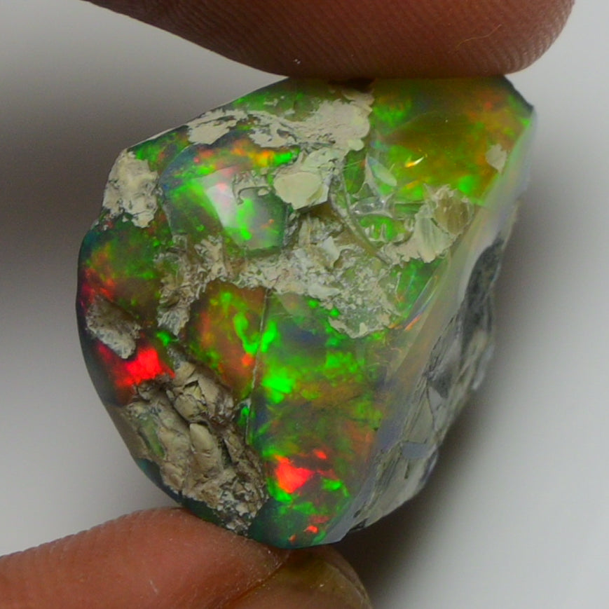 Black Opal Weight: 20.00 Carats | Natural Black Ethiopian Opal Rough - Ready for Cutting & Jewelry
