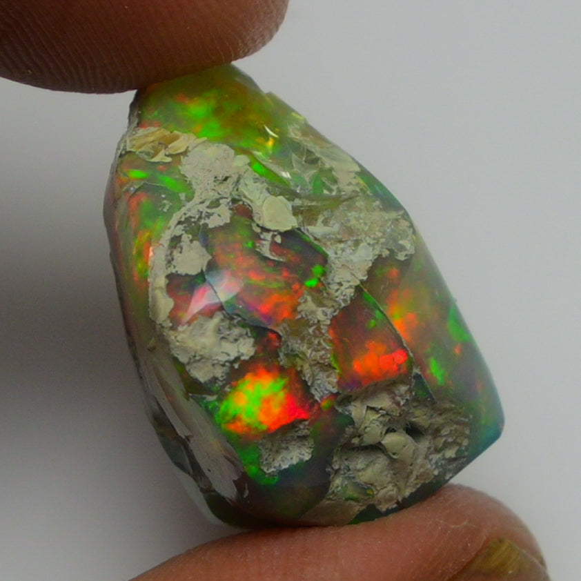 Black Opal Weight: 20.00 Carats | Natural Black Ethiopian Opal Rough - Ready for Cutting & Jewelry