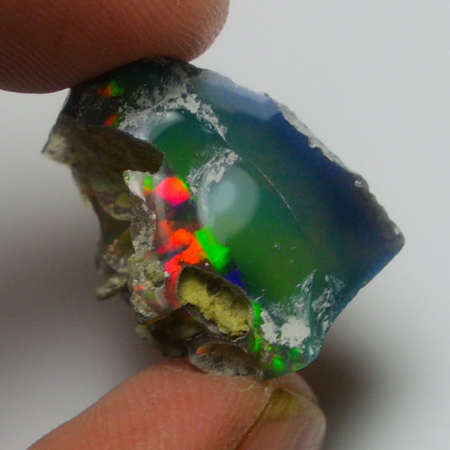 Black Opal Weight: 10.20 Carats | Natural Black Ethiopian Opal Rough - Ready for Cutting & Jewelry