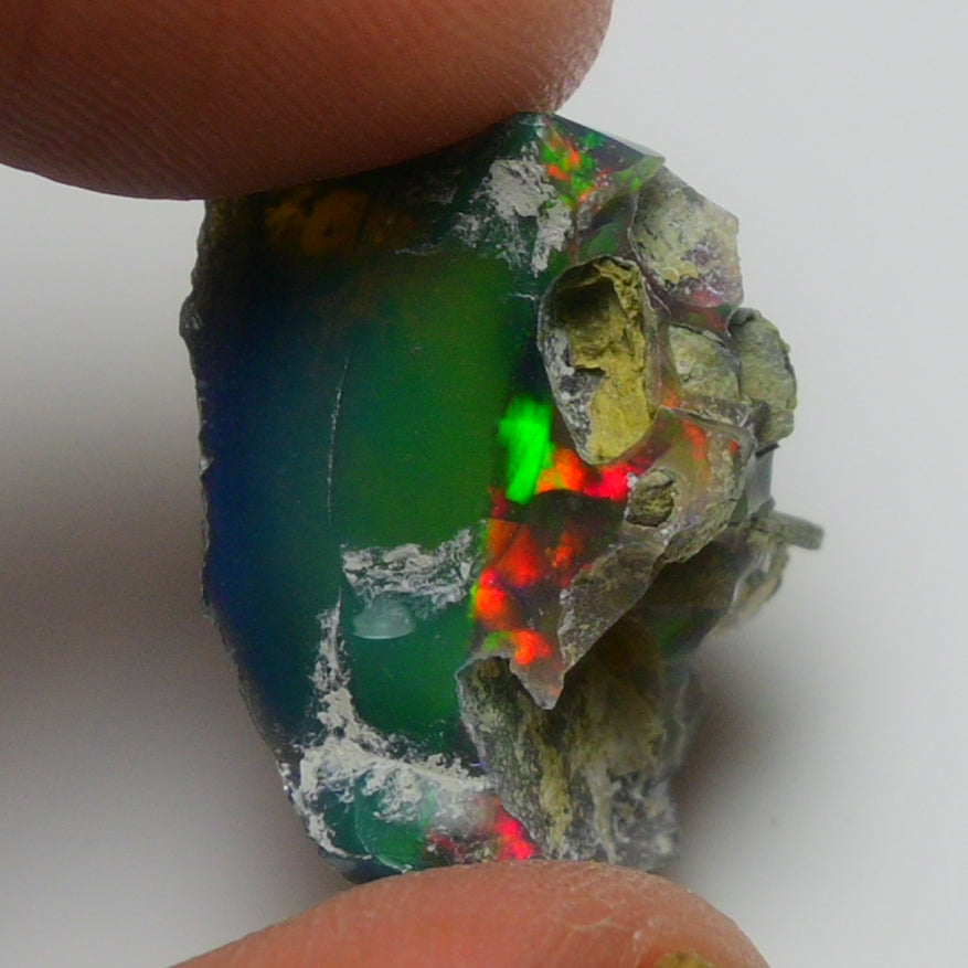 Black Opal Weight: 10.20 Carats | Natural Black Ethiopian Opal Rough - Ready for Cutting & Jewelry