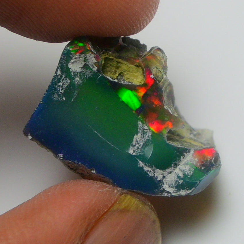 Black Opal Weight: 10.20 Carats | Natural Black Ethiopian Opal Rough - Ready for Cutting & Jewelry