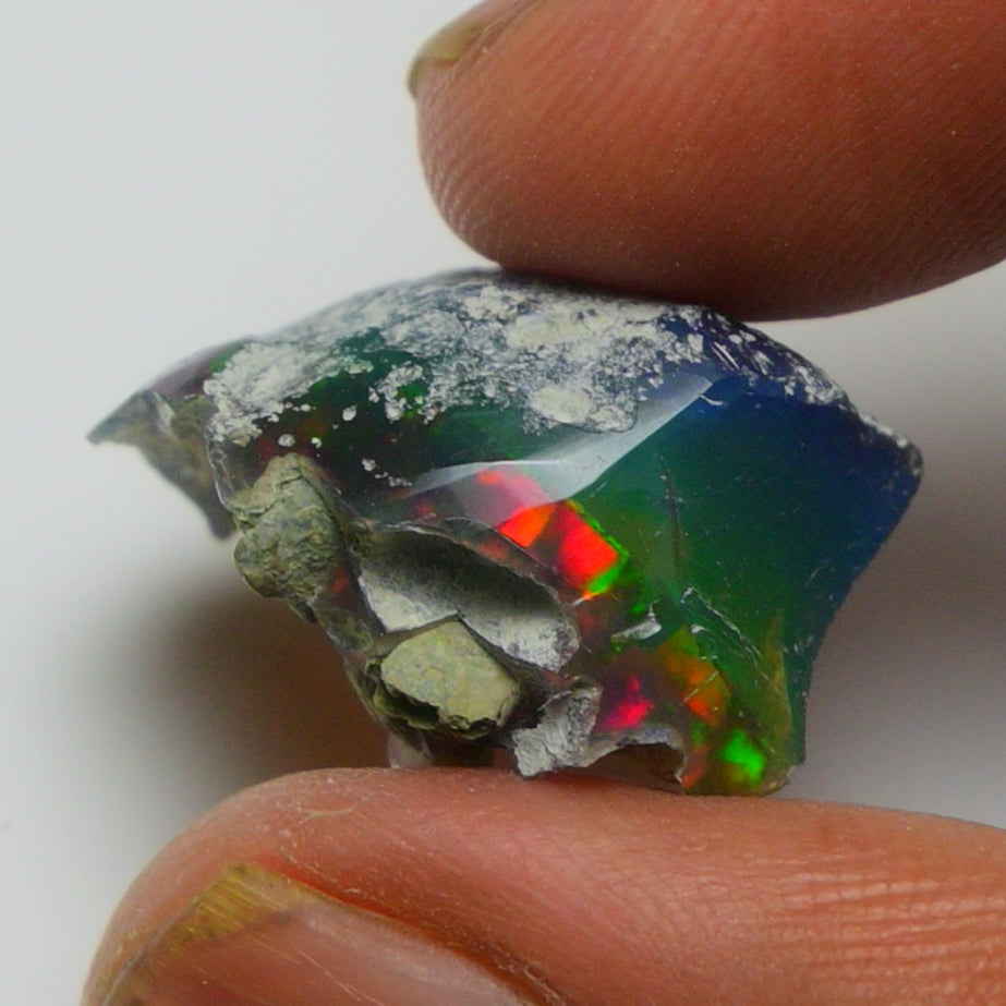 Black Opal Weight: 10.20 Carats | Natural Black Ethiopian Opal Rough - Ready for Cutting & Jewelry