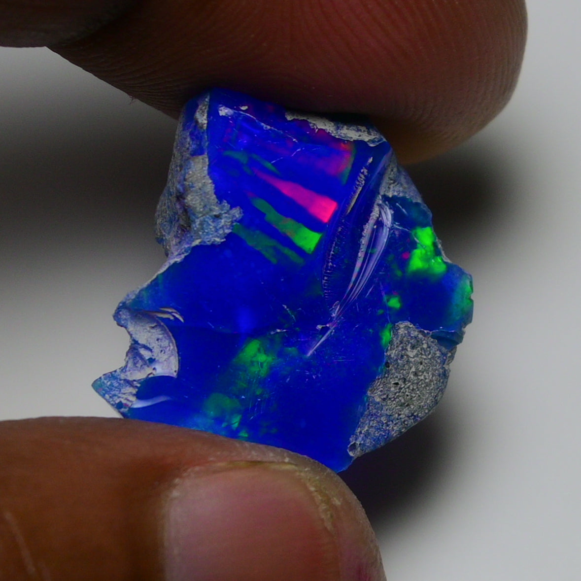 Rare Blue Opal 13.75 Carats | Natural Blue Ethiopian Opal Rough - Ready for Cutting & Jewelry!