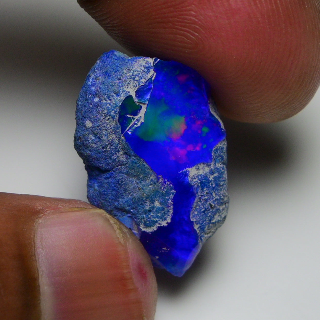 Rare Blue Opal 12.75 Carats | Natural Blue Ethiopian Opal Rough - Ready for Cutting & Jewelry!