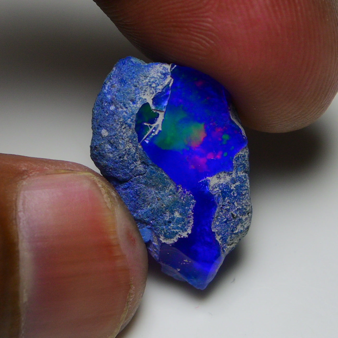 Rare Blue Opal 12.75 Carats | Natural Blue Ethiopian Opal Rough - Ready for Cutting & Jewelry!