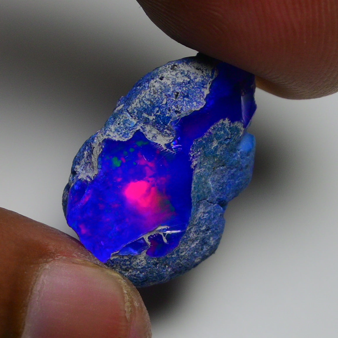 Rare Blue Opal 12.75 Carats | Natural Blue Ethiopian Opal Rough - Ready for Cutting & Jewelry!