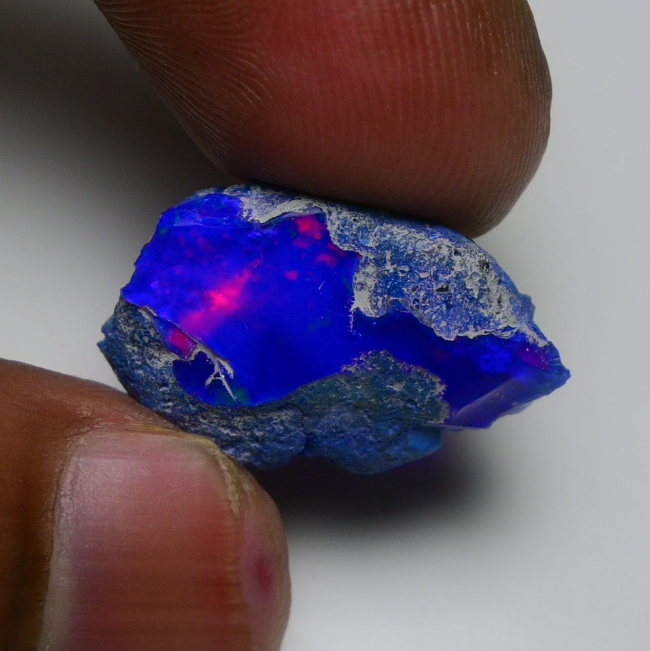 Rare Blue Opal 12.75 Carats | Natural Blue Ethiopian Opal Rough - Ready for Cutting & Jewelry!