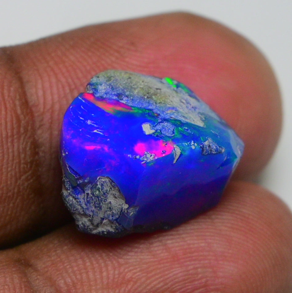 Rare Blue Opal 10.55 Carats | Natural Blue Ethiopian Opal Rough - Ready for Cutting & Jewelry!