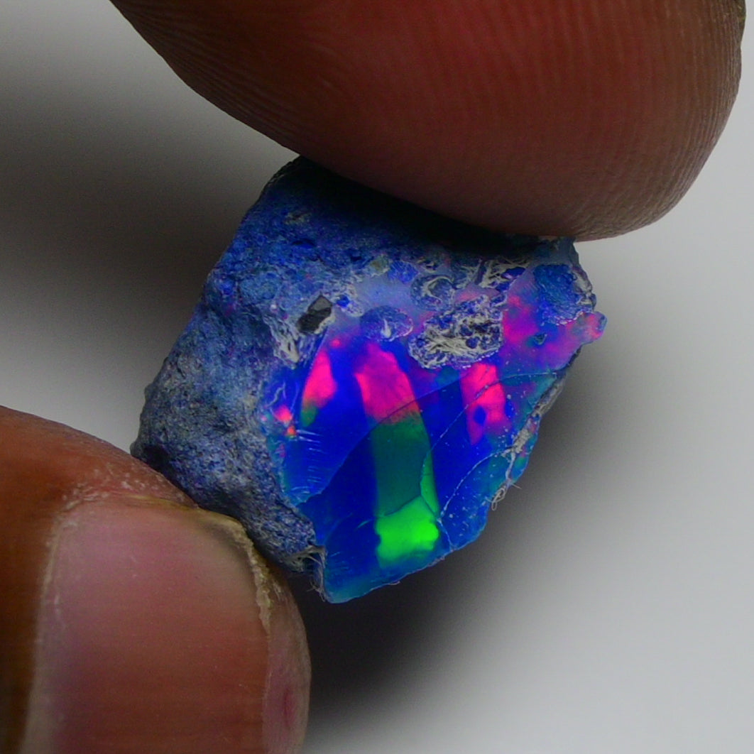 Rare Blue Opal 8.55 Carats | Natural Blue Ethiopian Opal Rough - Ready for Cutting & Jewelry!