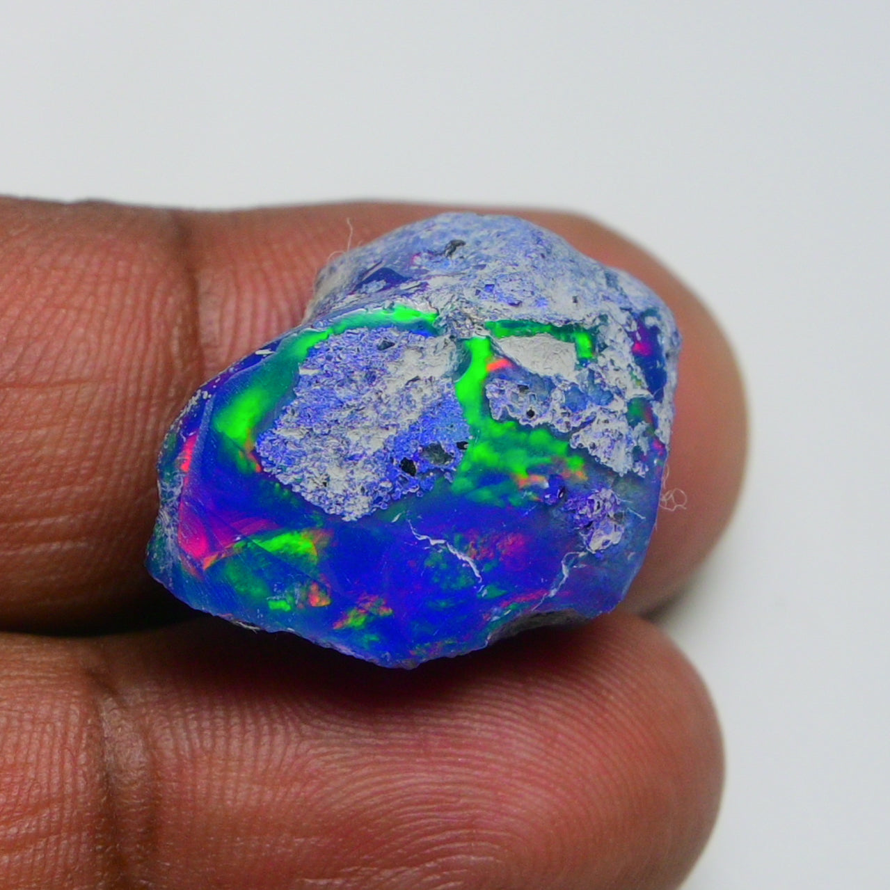 Rare Blue Opal 20.20 Carats | Natural Blue Ethiopian Opal Rough - Ready for Cutting & Jewelry!