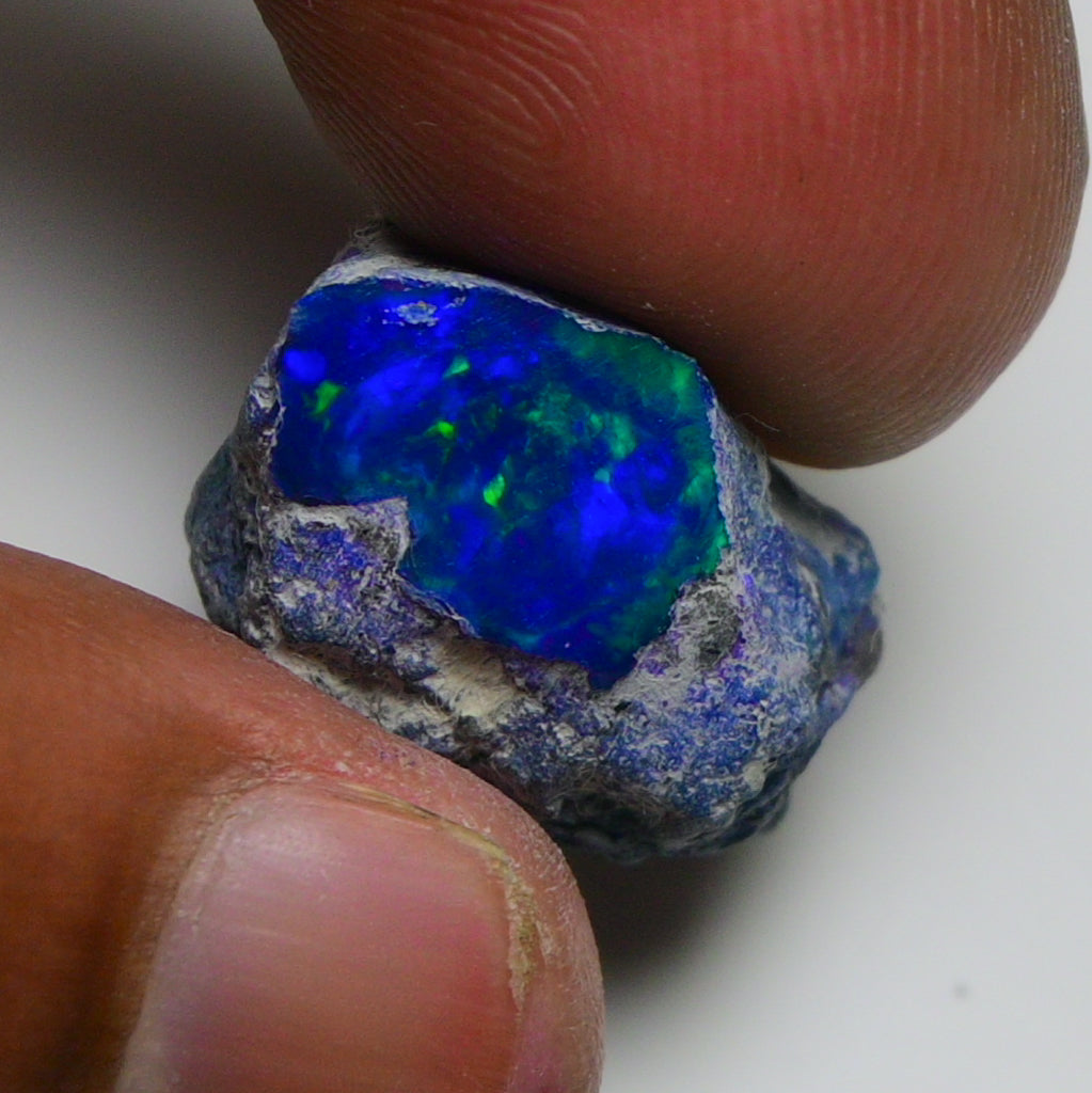 Rare Blue Opal 14.20 Carats | Natural Blue Ethiopian Opal Rough - Ready for Cutting & Jewelry!