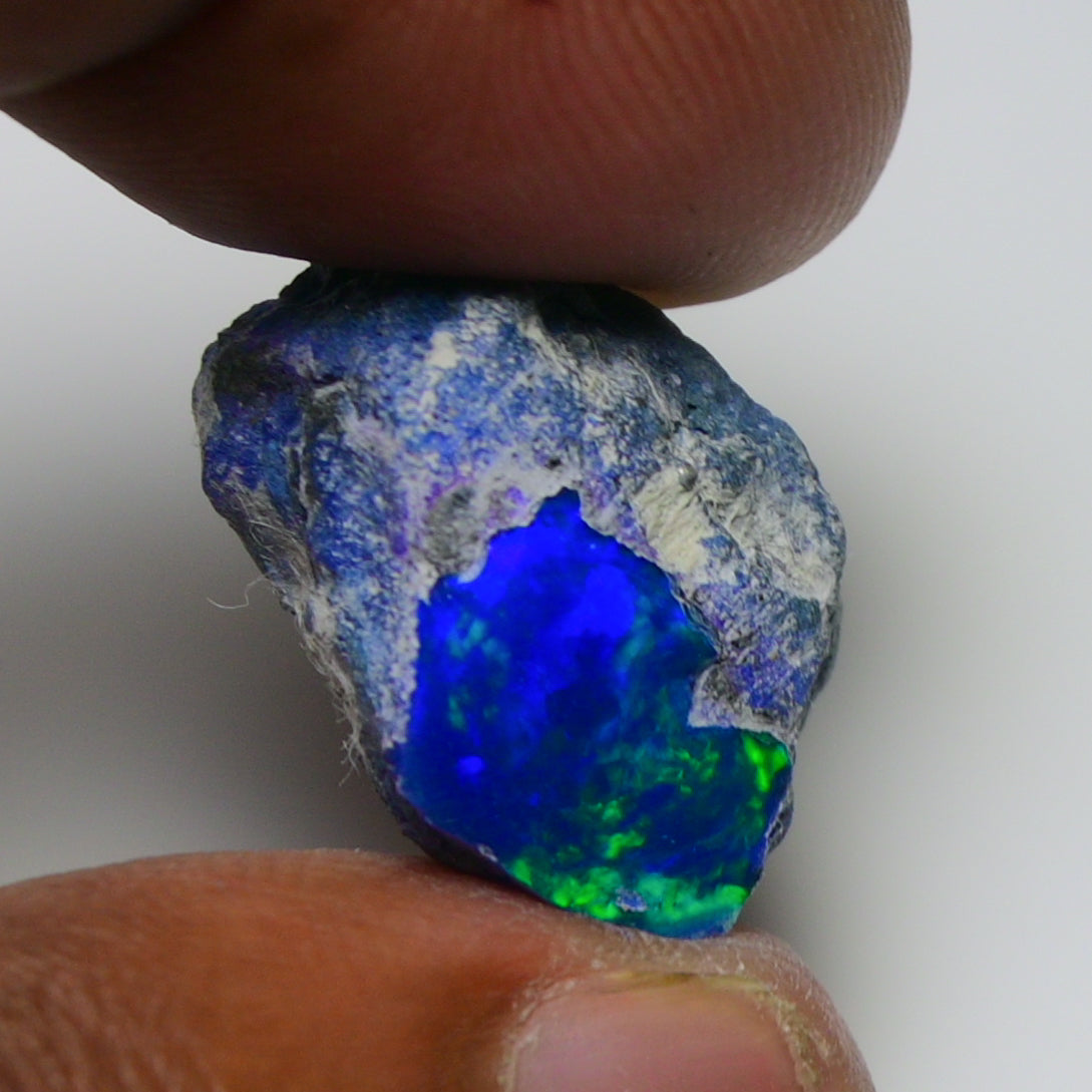 Rare Blue Opal 14.20 Carats | Natural Blue Ethiopian Opal Rough - Ready for Cutting & Jewelry!