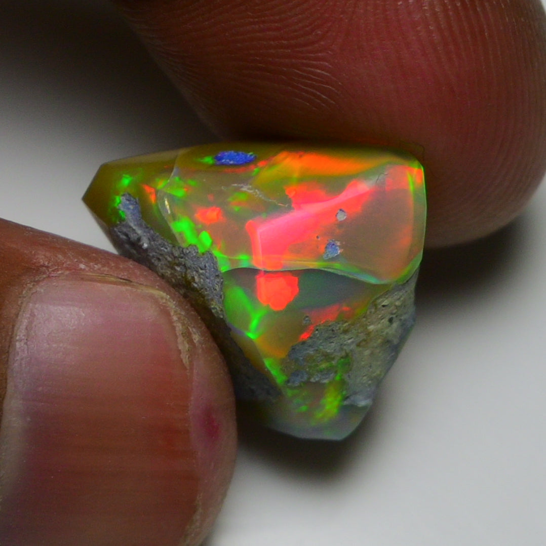Rare Black Opal 13.00 Carats | Natural Black Ethiopian Opal Rough - Ready for Cutting & Jewelry!