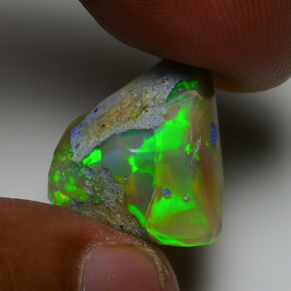 Rare Black Opal 13.00 Carats | Natural Black Ethiopian Opal Rough - Ready for Cutting & Jewelry!