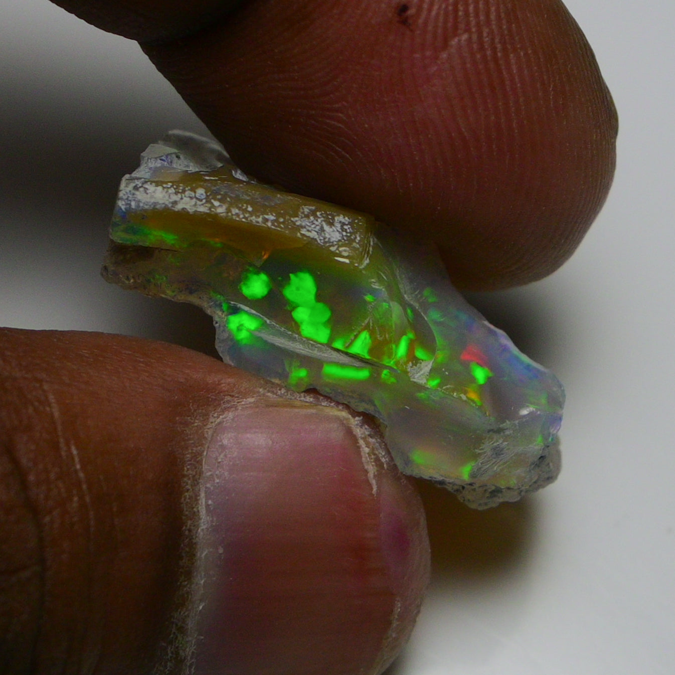 Rare Black Opal 14.05 Carats | Natural Black Ethiopian Opal Rough - Ready for Cutting & Jewelry!