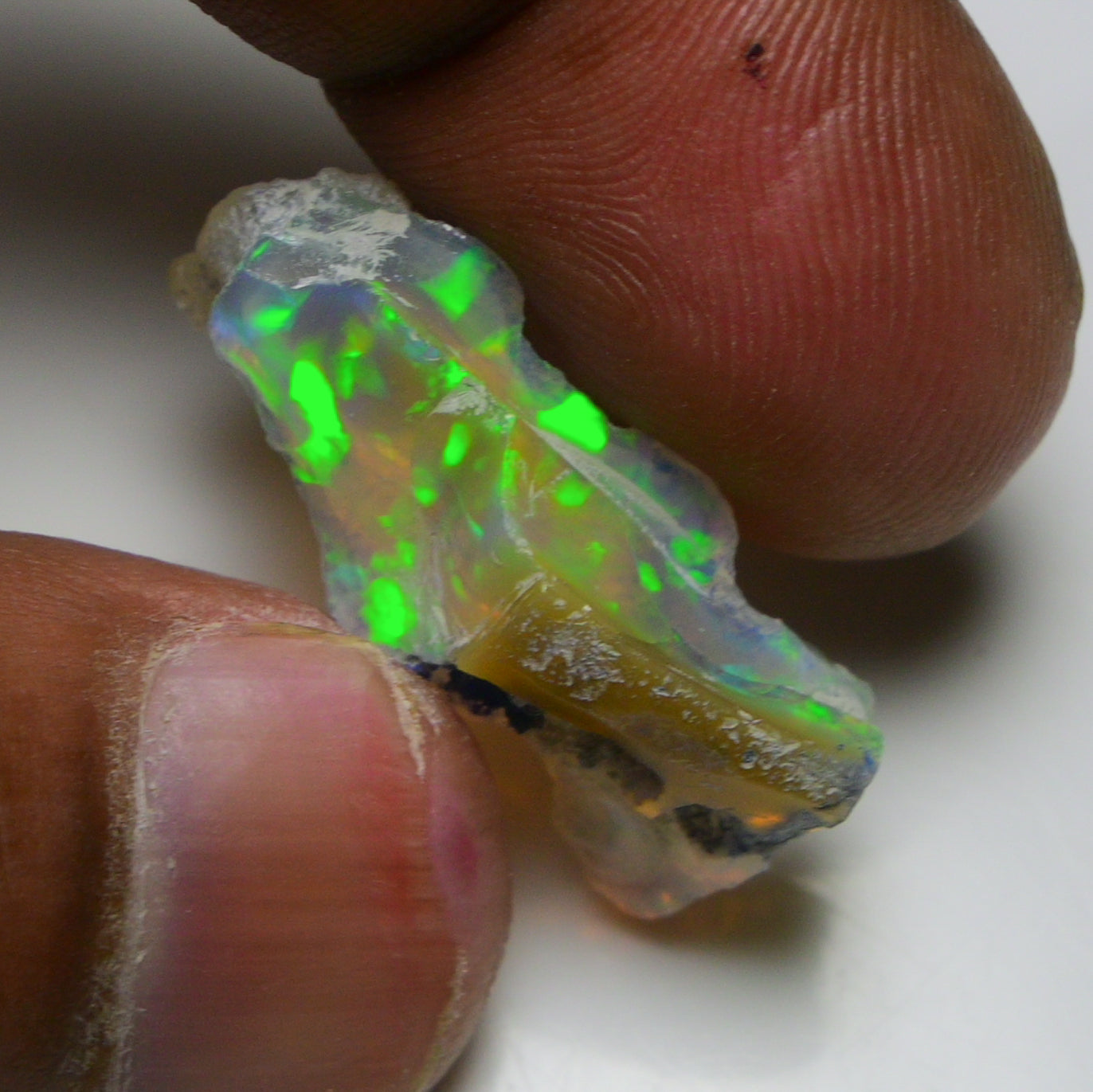 Rare Black Opal 14.05 Carats | Natural Black Ethiopian Opal Rough - Ready for Cutting & Jewelry!