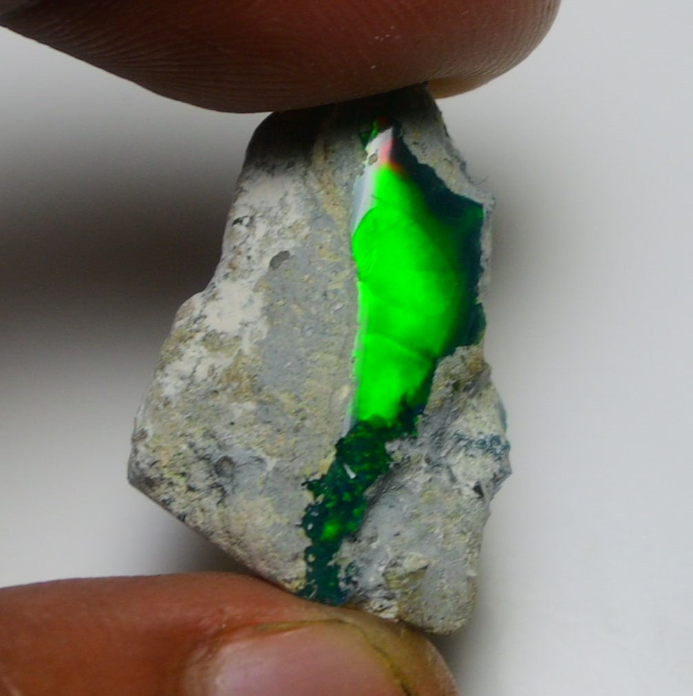 Black Opal 15.10 Carats | Natural Black Ethiopian Opal Rough - Ready for Cutting & Jewelry!