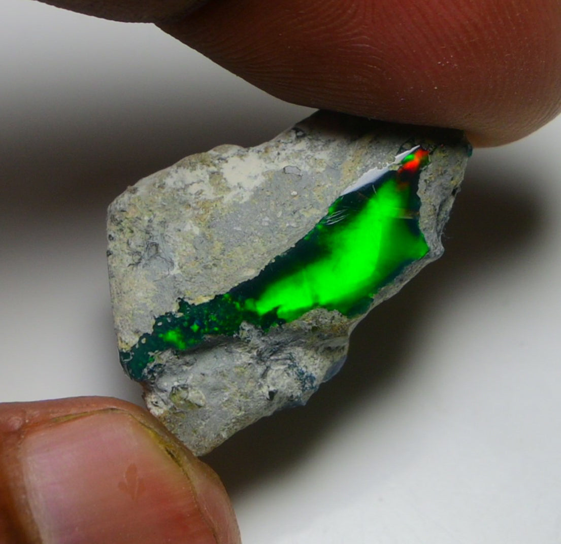 Black Opal 15.10 Carats | Natural Black Ethiopian Opal Rough - Ready for Cutting & Jewelry!