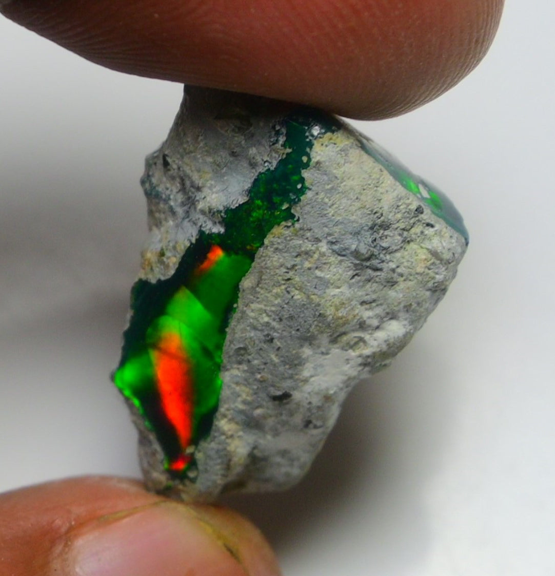 Black Opal 15.10 Carats | Natural Black Ethiopian Opal Rough - Ready for Cutting & Jewelry!