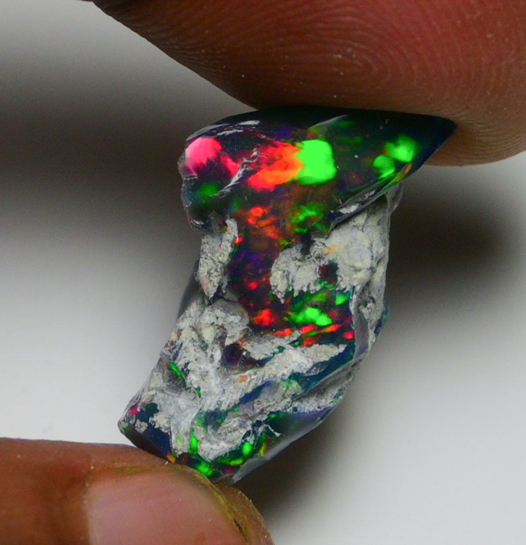Black Opal 10.00 Carats | Natural Black Ethiopian Opal Rough - Ready for Cutting & Jewelry!