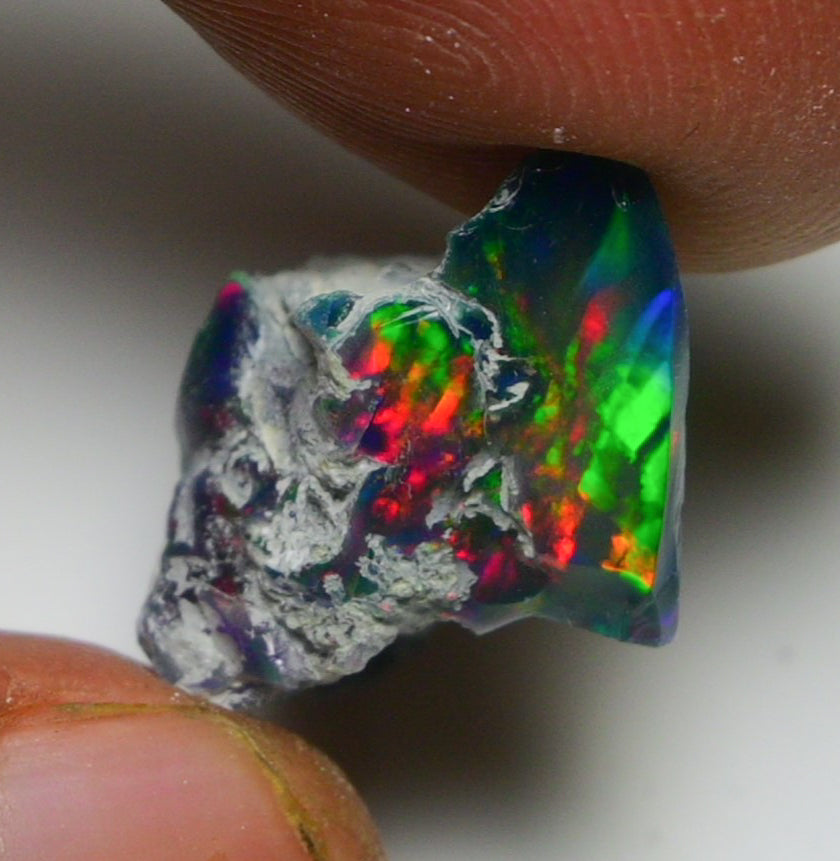 Black Opal 10.00 Carats | Natural Black Ethiopian Opal Rough - Ready for Cutting & Jewelry!