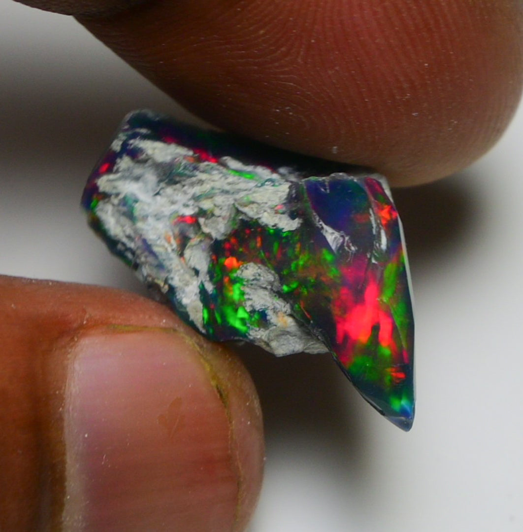 Black Opal 10.00 Carats | Natural Black Ethiopian Opal Rough - Ready for Cutting & Jewelry!
