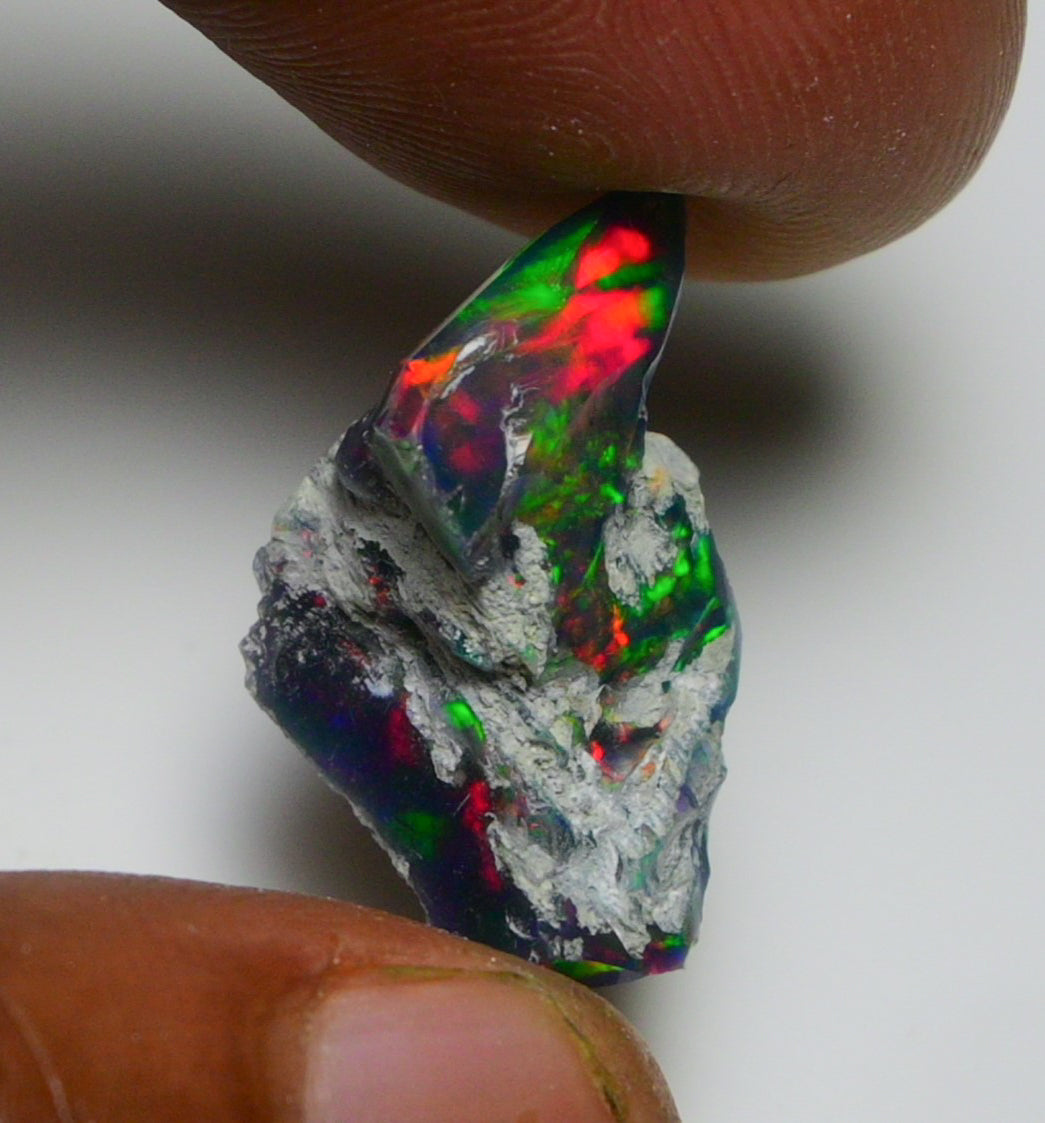 Black Opal 10.00 Carats | Natural Black Ethiopian Opal Rough - Ready for Cutting & Jewelry!