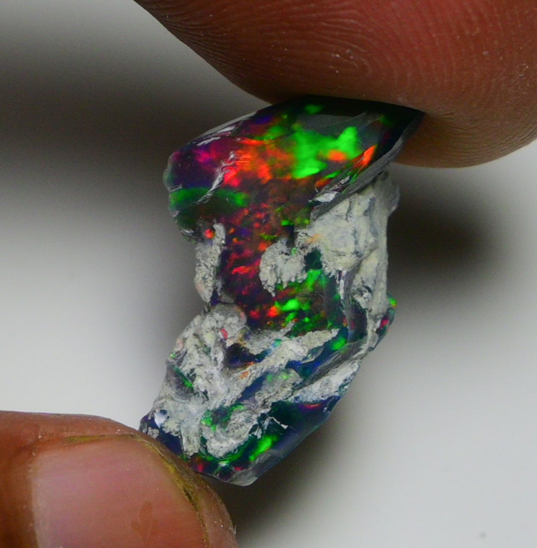 Black Opal 10.00 Carats | Natural Black Ethiopian Opal Rough - Ready for Cutting & Jewelry!