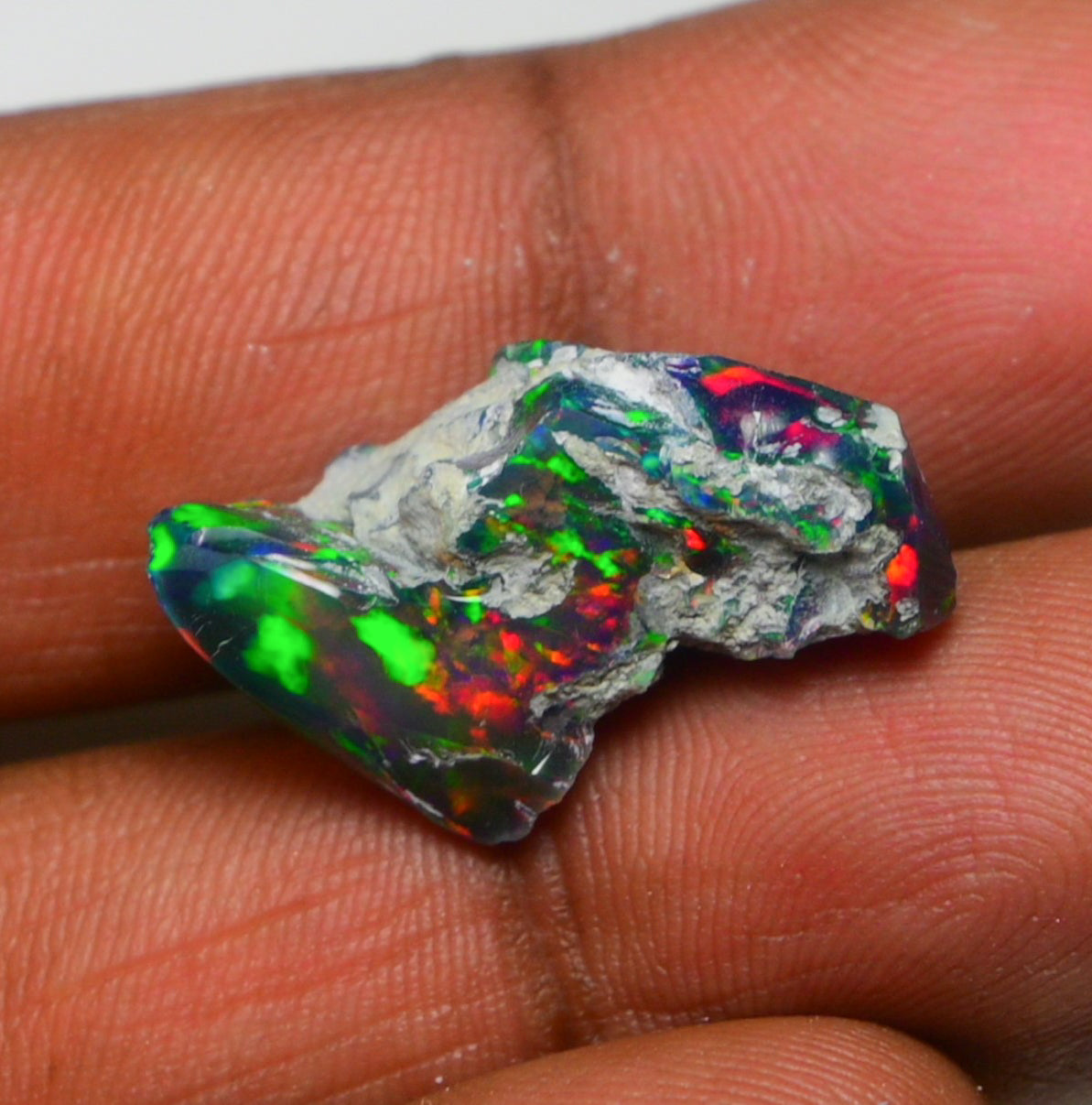 Black Opal 10.00 Carats | Natural Black Ethiopian Opal Rough - Ready for Cutting & Jewelry!