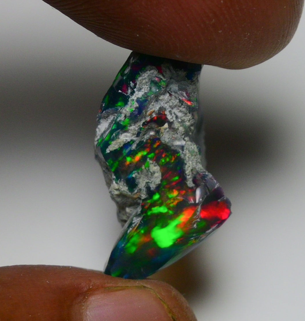 Black Opal 10.00 Carats | Natural Black Ethiopian Opal Rough - Ready for Cutting & Jewelry!