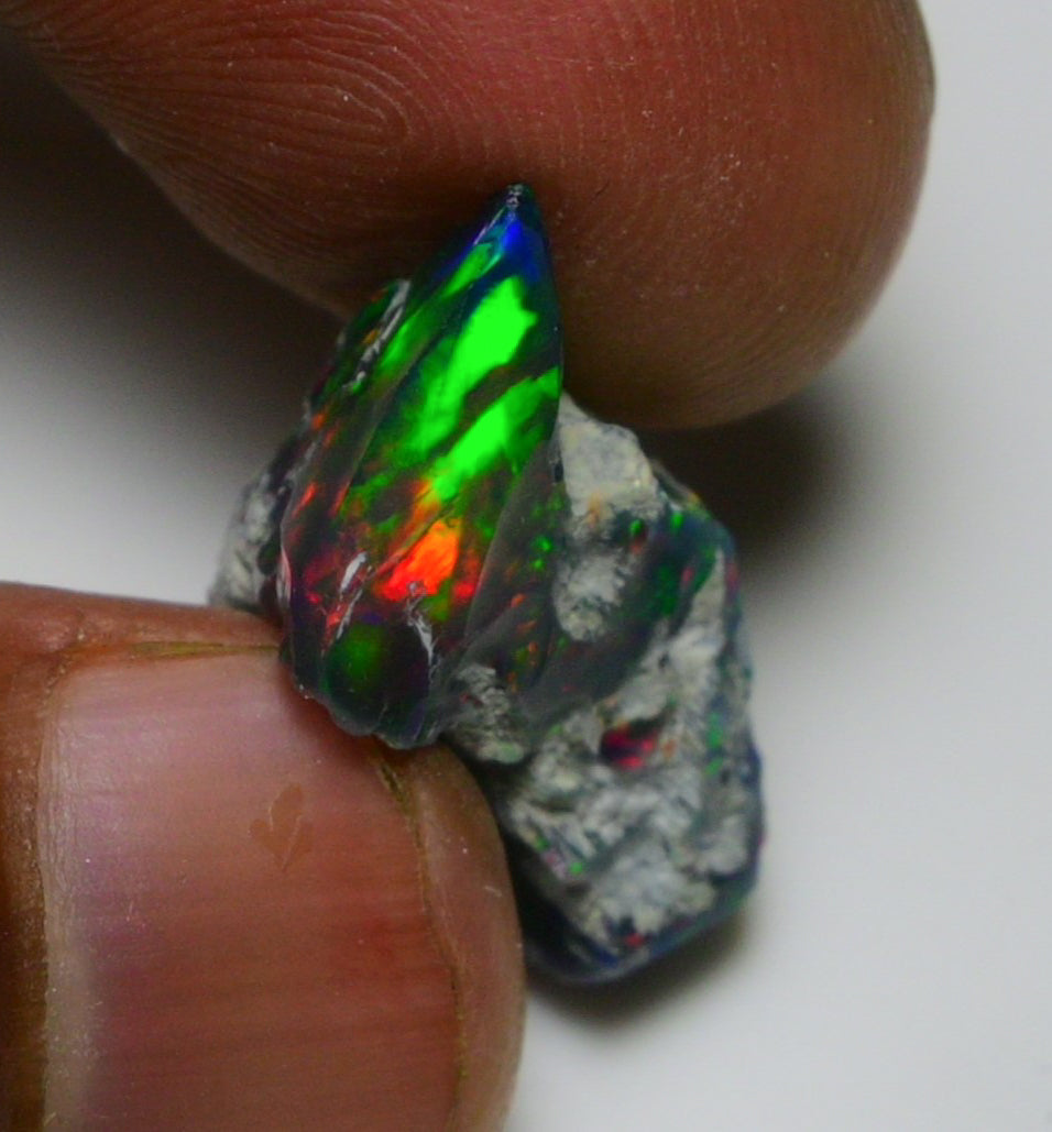Black Opal 10.00 Carats | Natural Black Ethiopian Opal Rough - Ready for Cutting & Jewelry!