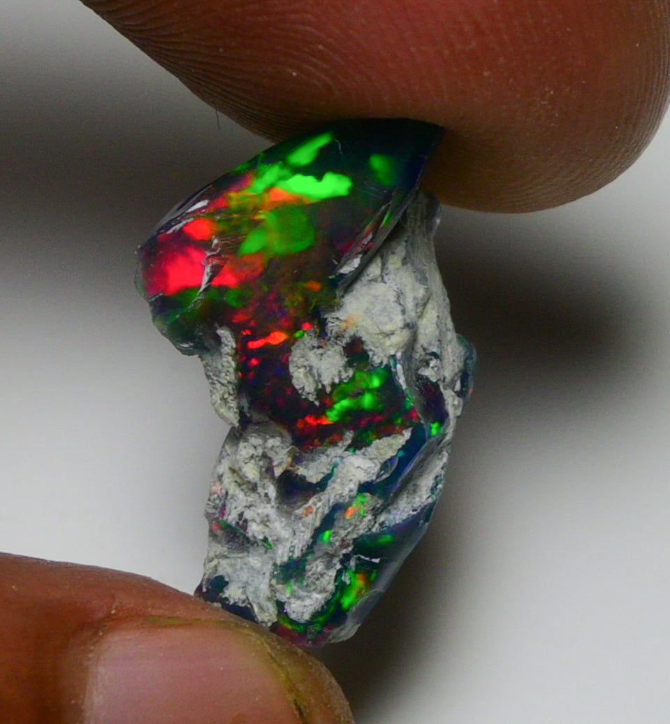 Black Opal 10.00 Carats | Natural Black Ethiopian Opal Rough - Ready for Cutting & Jewelry!