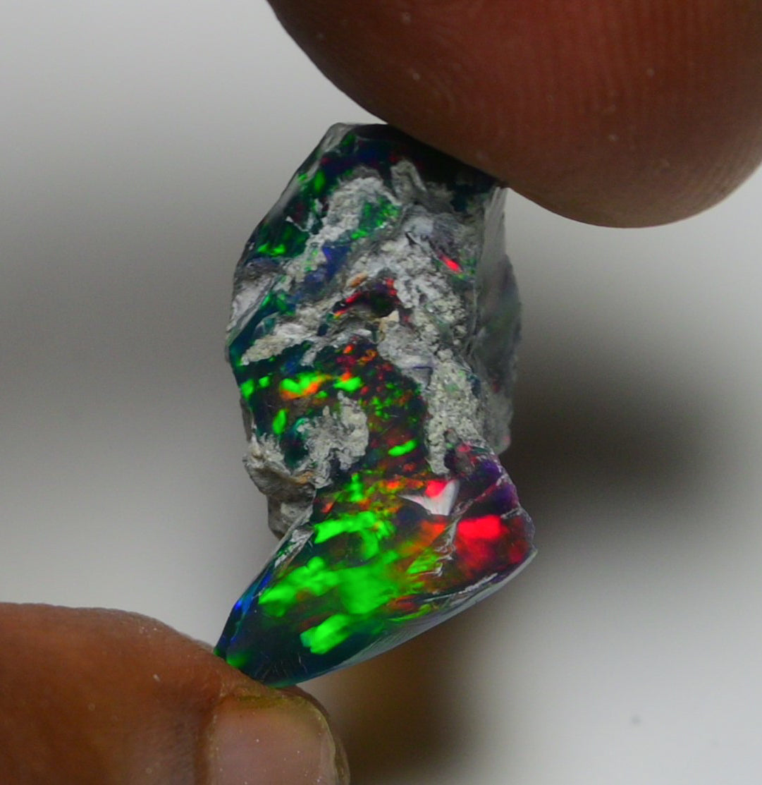 Black Opal 10.00 Carats | Natural Black Ethiopian Opal Rough - Ready for Cutting & Jewelry!