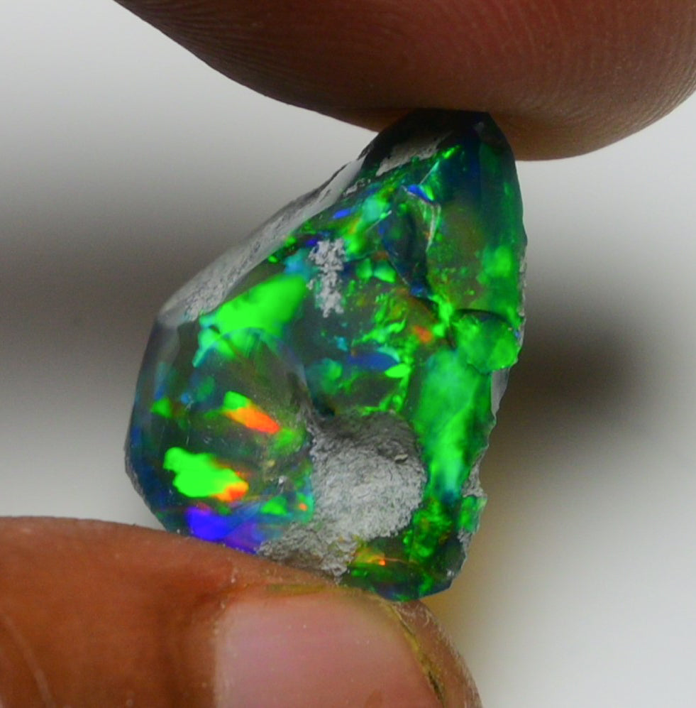 Black Opal 10.20 Carats | Natural Black Ethiopian Opal Rough - Ready for Cutting & Jewelry!