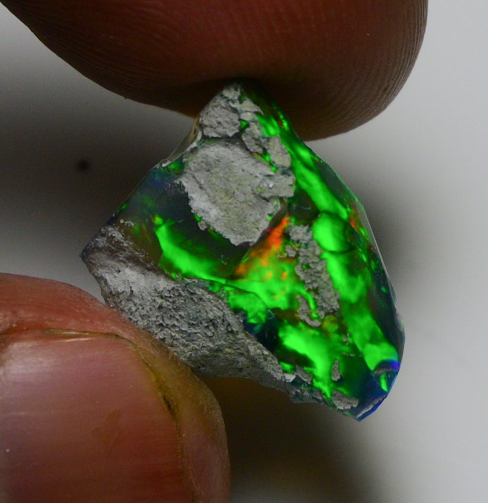 Black Opal 10.20 Carats | Natural Black Ethiopian Opal Rough - Ready for Cutting & Jewelry!