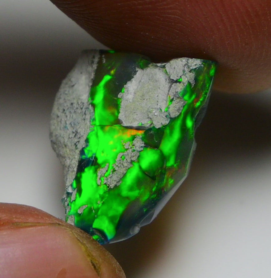 Black Opal 10.20 Carats | Natural Black Ethiopian Opal Rough - Ready for Cutting & Jewelry!